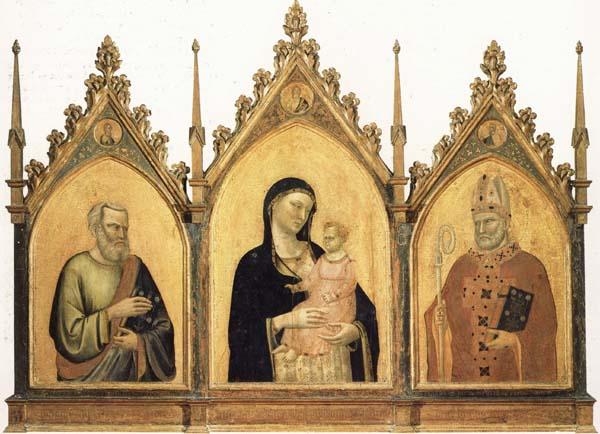 DADDI, Bernardo Madonna and Child with SS.Mat-thew and Nicholas of Bari Sweden oil painting art
